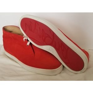 Christian Louboutin Red Suede Nono Flat Sneaker